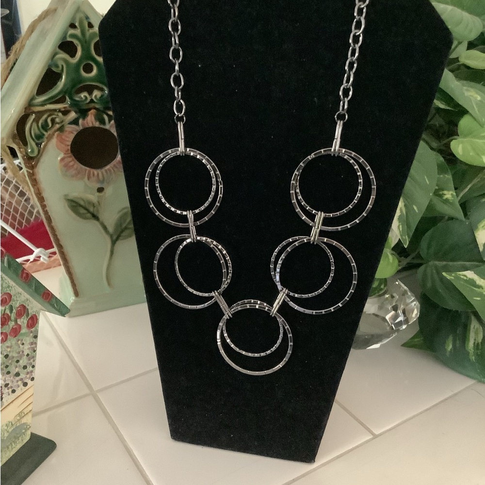 Fashion Circles Statement Necklace.